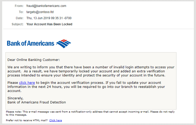 phishing example