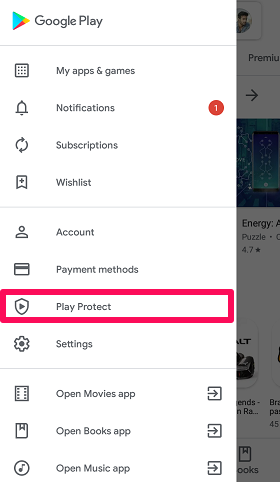play protect option for installation of spyic