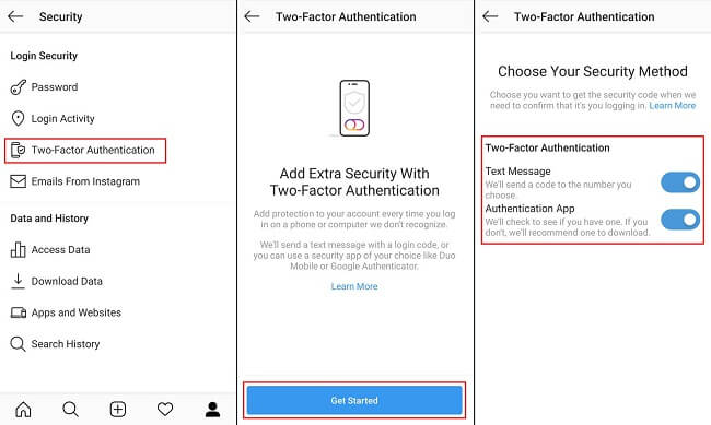 privacy security two?factor authentication