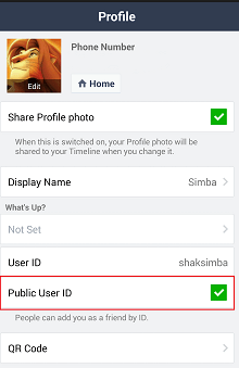 public user id