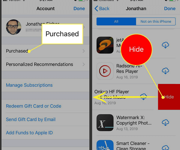 purchased hide option