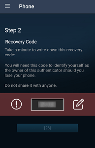 recovery code