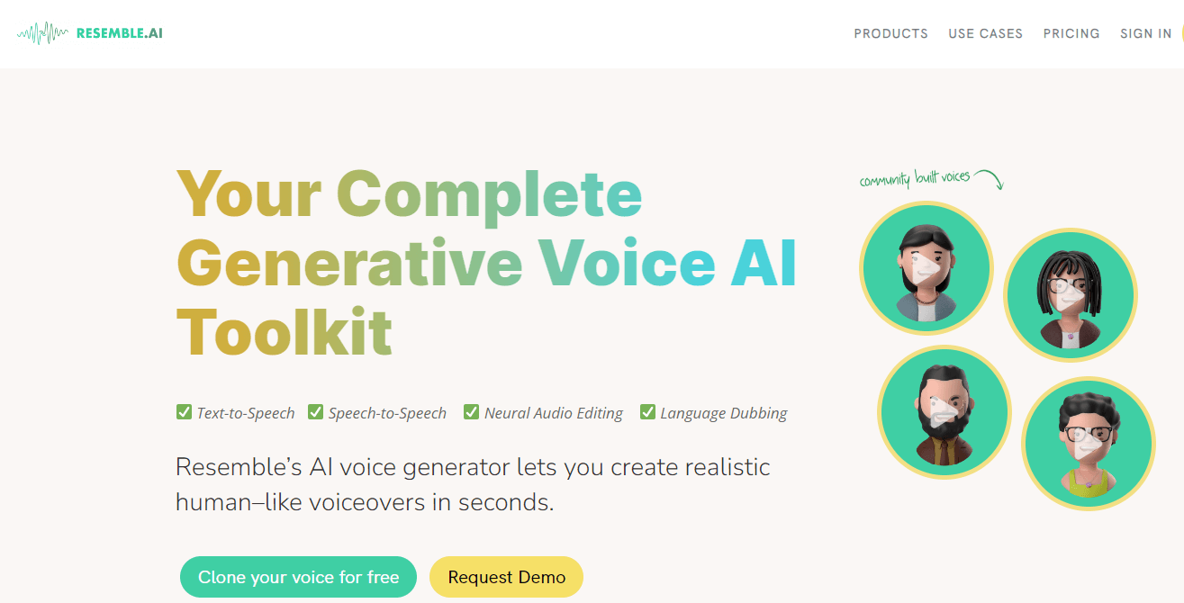 Resemble Character Voice Generator