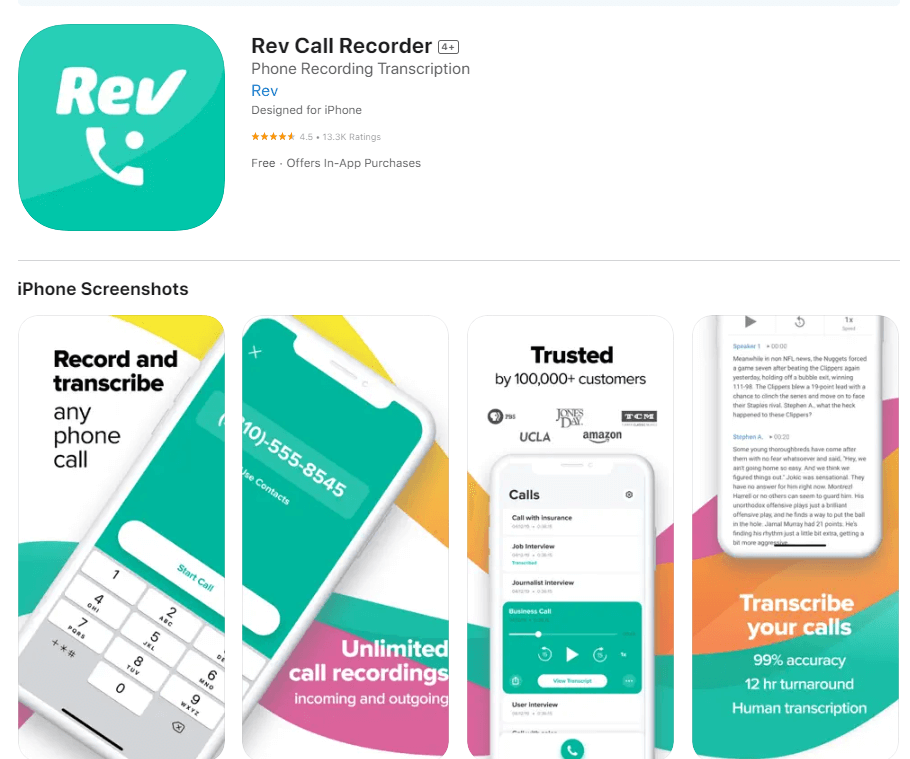 使用Rev Call Recorder iPhone電話錄音App