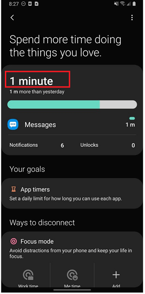 samsung screen time