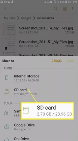 moving to sd card