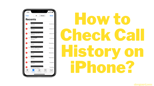 how to check call history on iphone