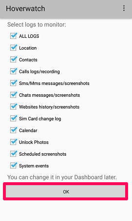 hoverwatch logs monitoring