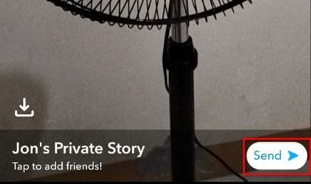share a private snapchat story