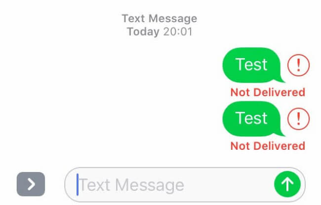 sms not delivery