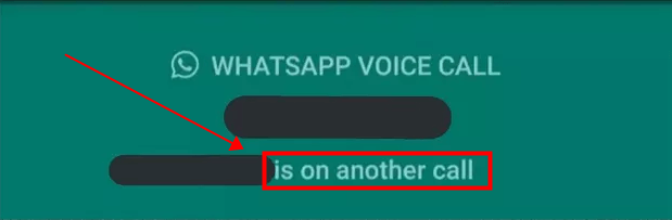 whatsApp suggests the person is on call