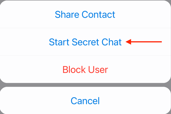 start secret chat on telegram