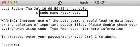 terminal hosts file