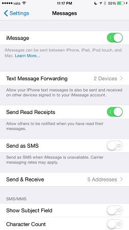 text forwarding