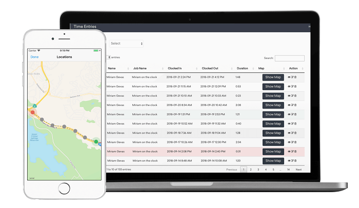 timeero employee location tracking