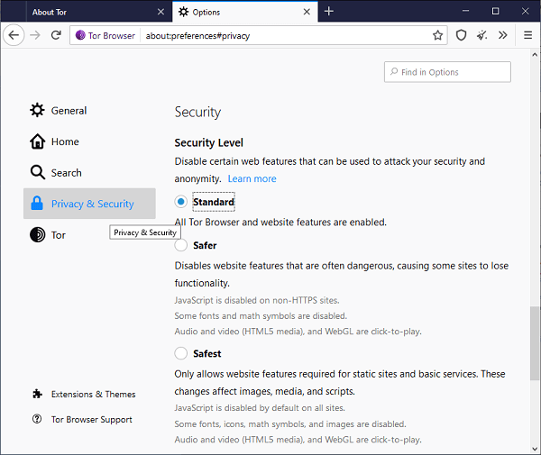 tor browser privacy