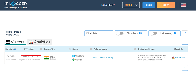 track ip address