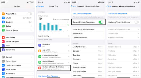 turn off parental controls on iphone by screen time 1