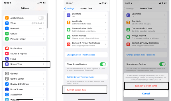 turn off parental controls on iphone by screen time 2