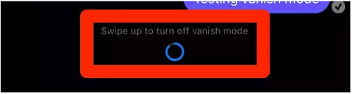 turn off vanish mode on messenger