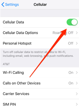 turn on cellular data to make sure the stability of the internet to fix Find my location stuck in one location