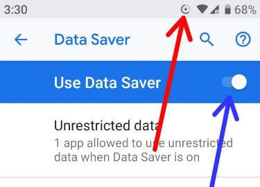 turn on data saver