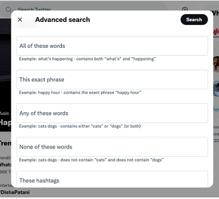 twitter advanced search