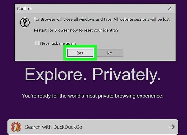 Use Tor Browser to change ip address