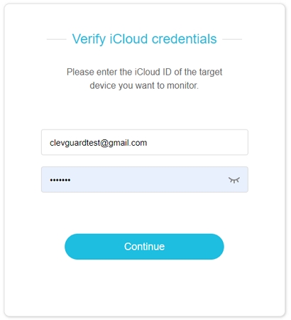verification of icloud credentials