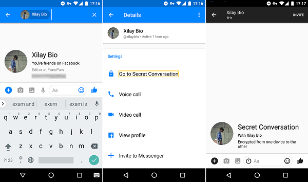 how to view facebook messenger secret messages