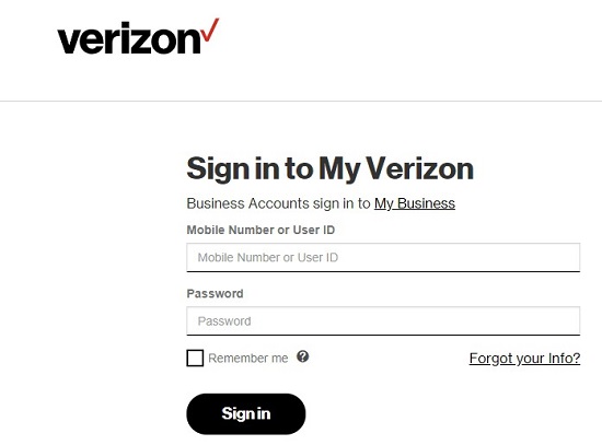  log in Verizon