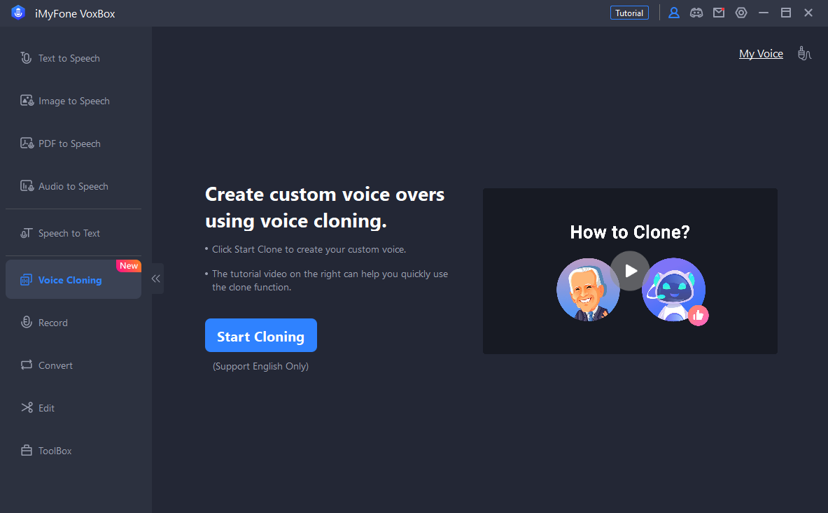 VoxBox voice cloning software use guide 