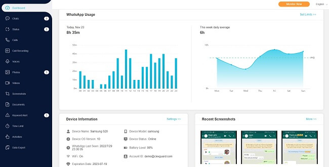 kidsguard for whatsapp demo