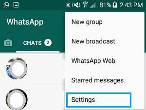 whatsapp setting