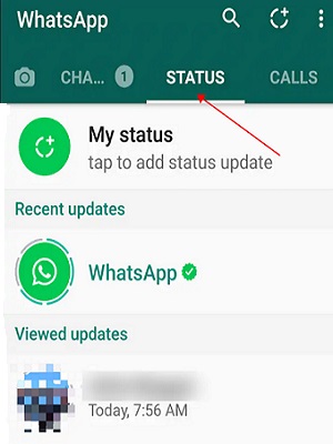 how to delete whatsapp status on Android