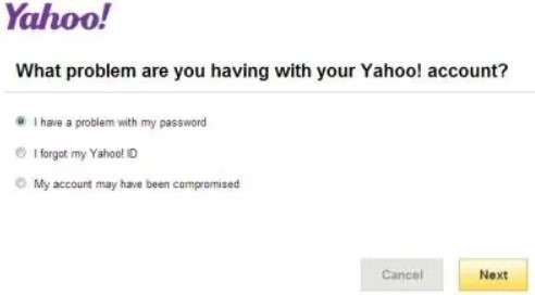 yahoo mail password