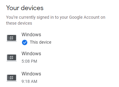 your device google