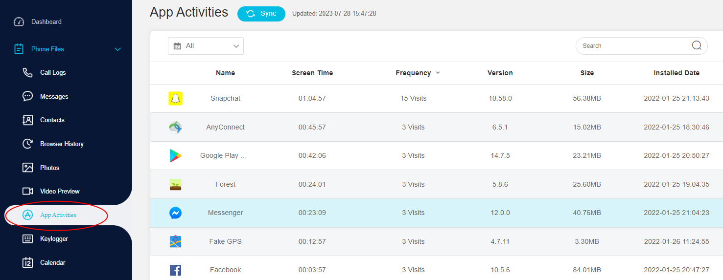 track app usage with kidsguard pro