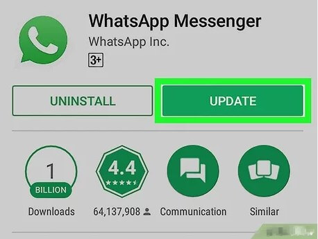 update whatsapp app