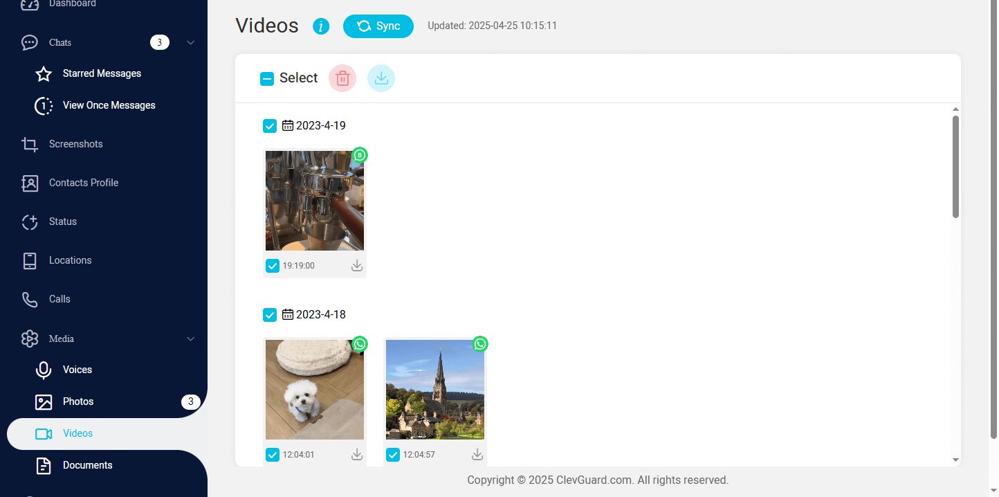 how to download whatsapp videos on pc