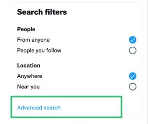 How to use advanced search on twitter