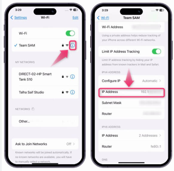 android ip address finding