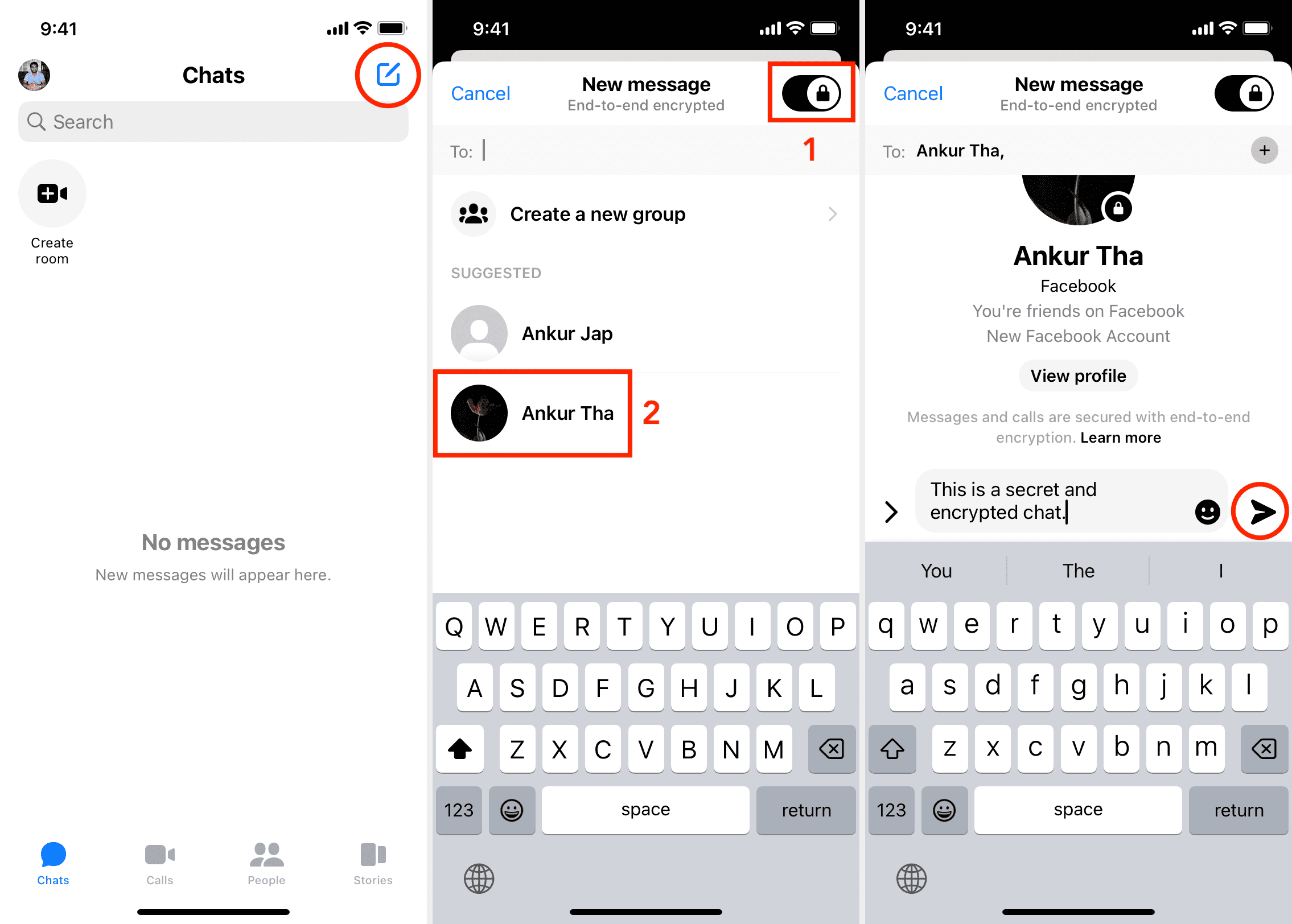 how to find hidden messages on messenger