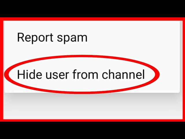 How to hide user from youtube