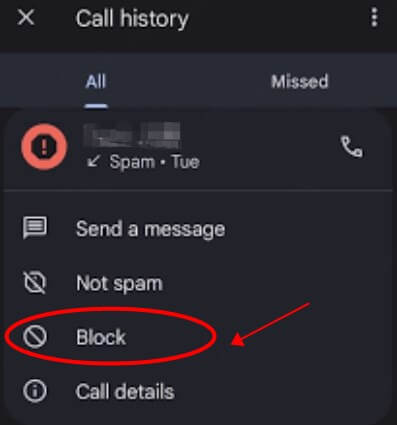 How to block contacts on android