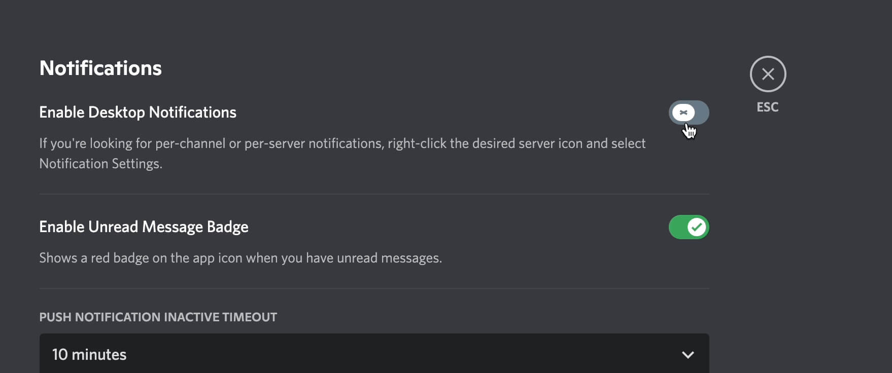 turn on discord notification on windows