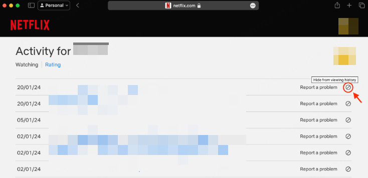 how to manage netflix watch history