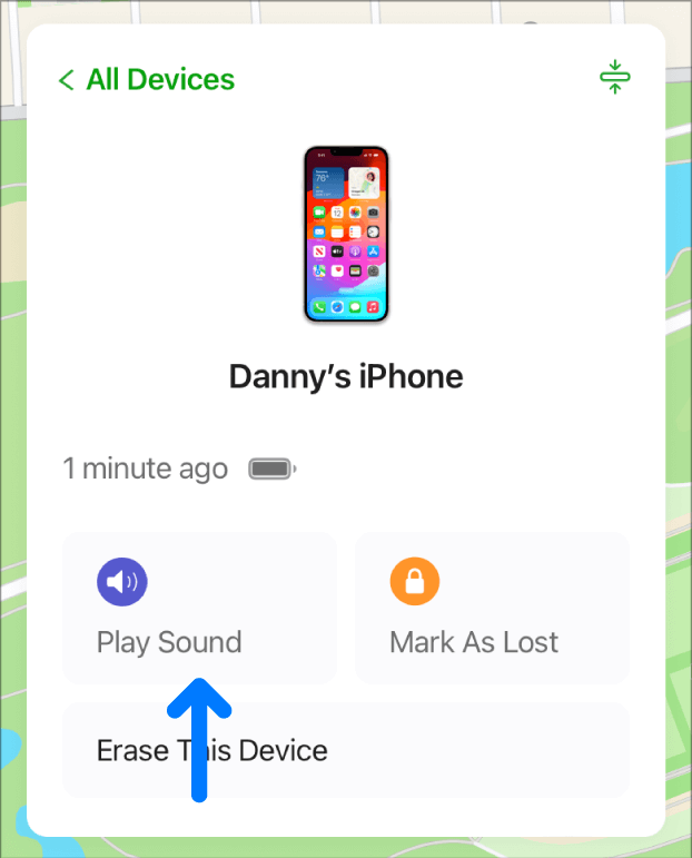 how to play sound in find my iphone