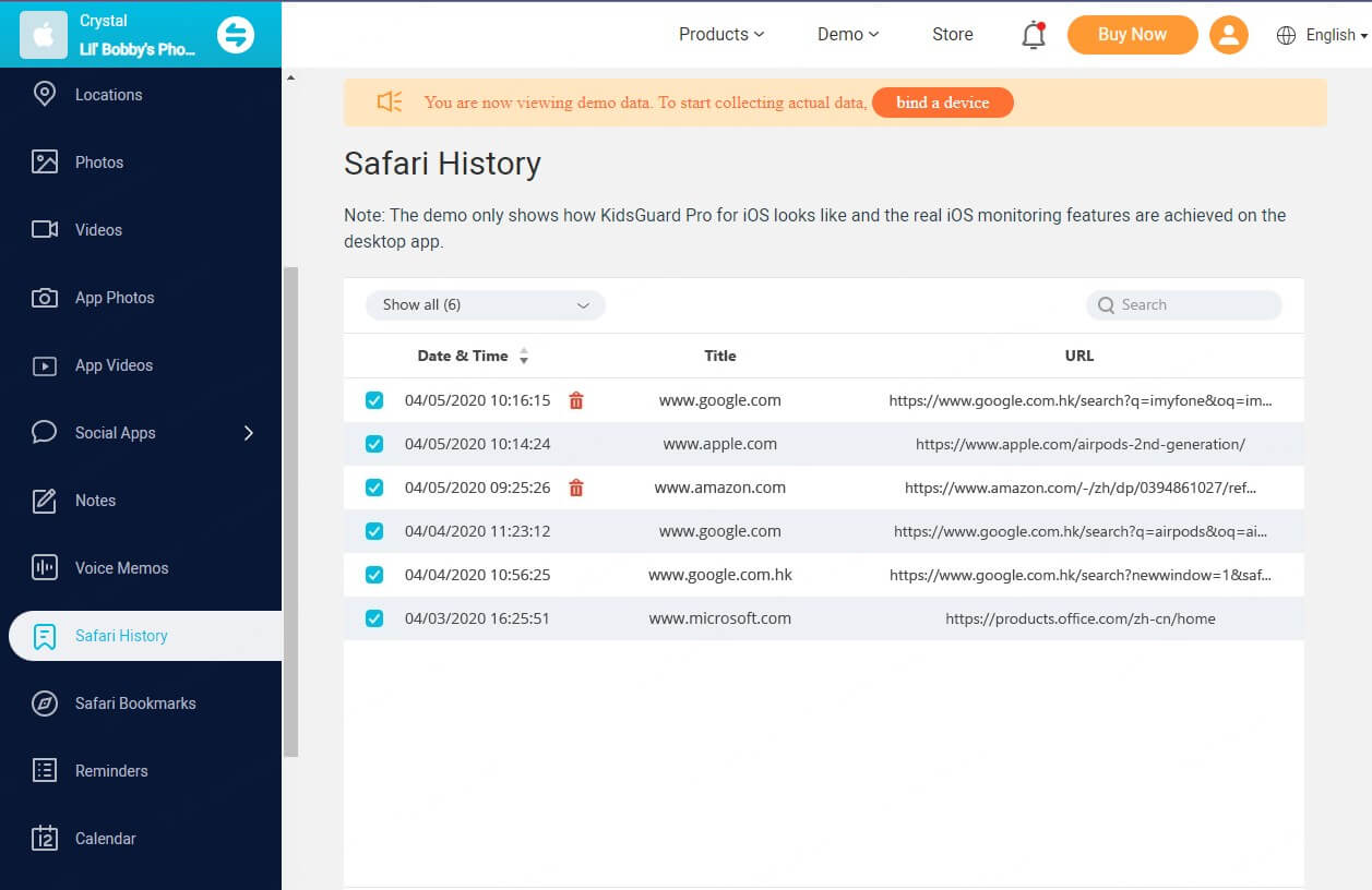 How to see safari history on ios in kidsguard pro