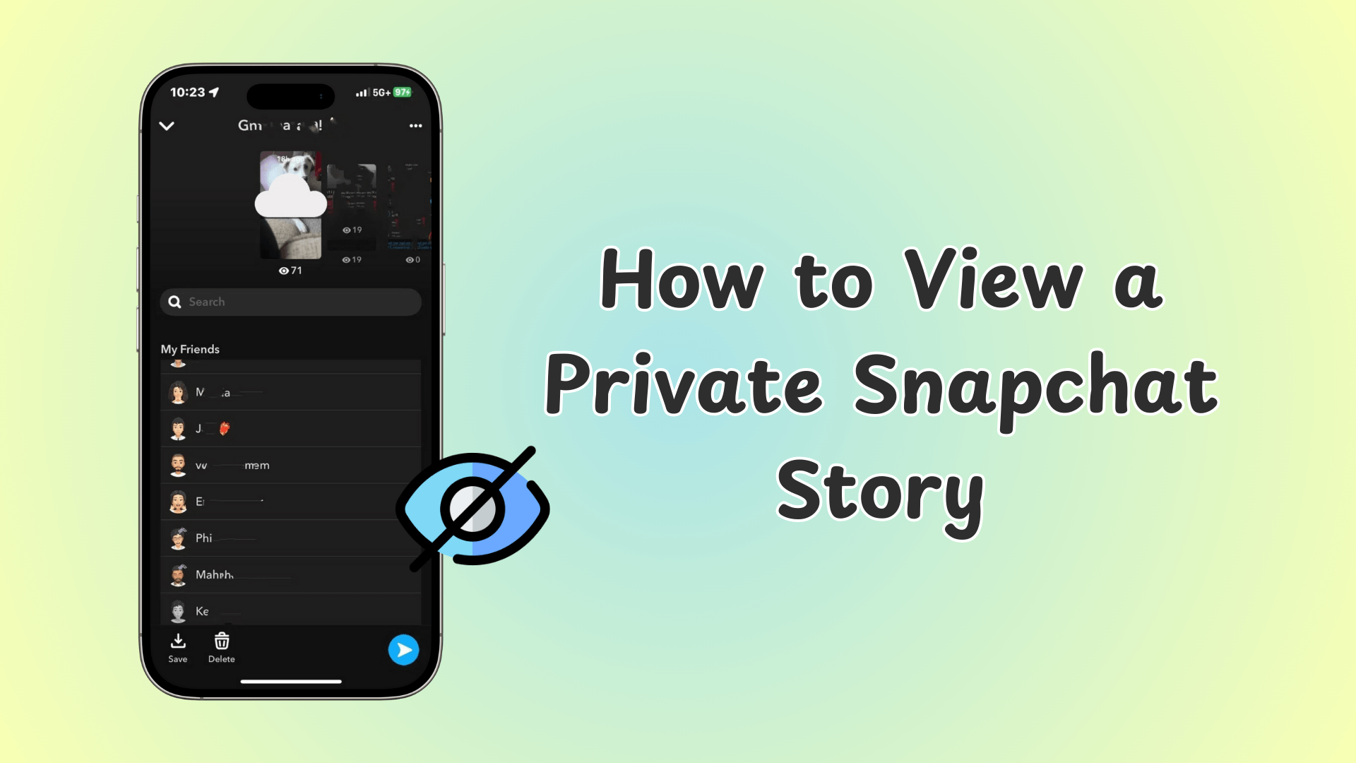 how to view a private snapchat story